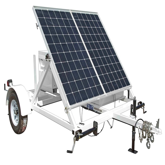 Portable Solar Power Generator - 10' Trailer - 24V 500aH Battery Bank